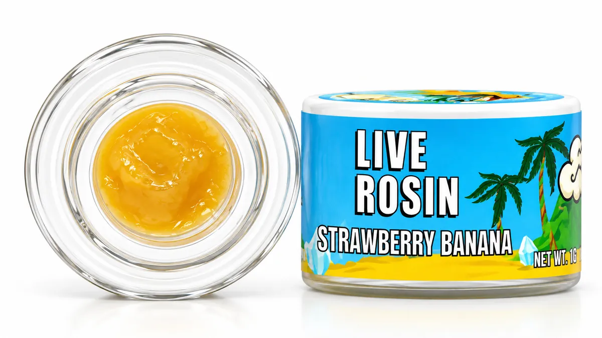 Strawberry Banana — Live Rosin 1g jar